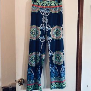 Palazzo printed Pants - Silky stretchy material.